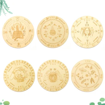 Din lemn cu Trei faze Luna Divinație Meditație de Vindecare de Sacrificiu Ornamente Rotunde Ceașcă de ceai Coaster Placemat Decor Acasă Bord
