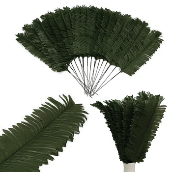 DIY 20buc 40cm Verde Realiste Artificiale Frunze de Palmier Ramură de Nunta Decor Acasă