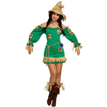 Doamna Carnaval De Halloween Verde Costum Sperietoare Expertul De Țară Scena De Teatru Cosplay Fantezie Rochie De Petrecere