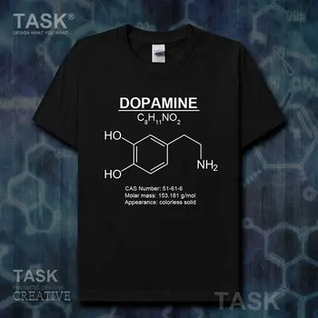 Dopamina Formulă Chimică. Amuzant Organice Hormon de Dragoste Interesanta Tricou de Vara din Bumbac cu Maneci Scurte O-Neck Tricou Unisex Nou