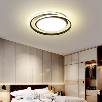 Dormitor cu LED-uri Lampă de Plafon Simplu de Aur de Lux Modern, Rotund Interior Decor Acasă de Iluminat Camera de Hotel Coridor intensității luminoase a Lămpilor