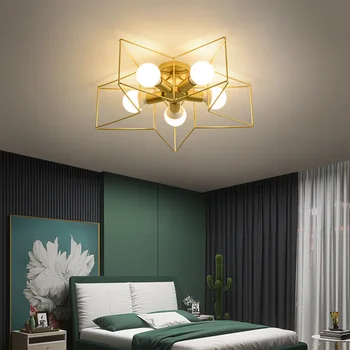 Dormitor Lampa Creative Studiu Lampă de Tavan Modern Minimalist Nordic Lămpi și Felinare de Personalitate Pentagonal Acasă Dormitor