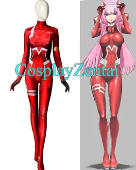 Draga mea, în franxx 02 zero doi Cosplay Costum de Spandex Imprimare 3D Zentai Bodysuit