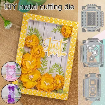 Dreptunghi Cadru De Metal De Tăiere Moare Relief Scrapbooking Album Foto Decorative Cuțit Mucegai Șabloane Pentru Felicitare Face