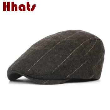 dungi de sex masculin bereta reglabil gros de iarna cald berete capac toamna lână plat atins pălărie stil francez pictor os dropship