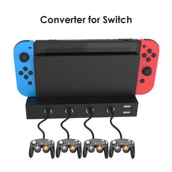 Durată Practice Părți Componente pentru Nintendo GameCube Controller cu Fir Adaptor 4 Porturi Adaptor cu 2 Porturi USB