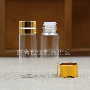 en-gros de 500 x 5ml de sticlă pentru ulei Esential , 5ml clar sau galben ulei Esențial flacon de sticlă cu capac de aur