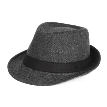 En-gros de Înaltă Calitate Clasic Primăvara și Toamna Panama Fedora negru alb Pălării de Bărbați și Femei de Jazz Capace