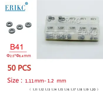 ERIKC B41 Common Rail Injector de Ajustare Lamele 50 Buc Supapa de Reglare Garnituri Dimensiune: 1.11-1.2 mm