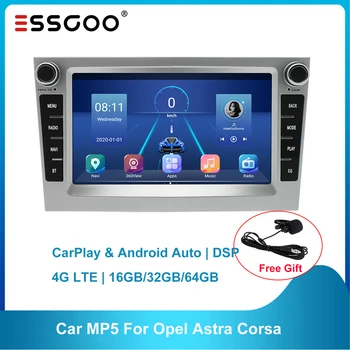 ESSGOO 7 Inch Radio Auto 2 Din CarPlay, Android Auto DSP 4G LTE 64GB MP5 Player Multimedia, Bluetooth, RDS Radio FM Pentru Opel Astra