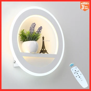 Estompat LED Lampă de Perete Modernă Dormitor, Camera de zi Lumina de Perete cu Flori si Turn de Segment RF Control de la Distanță AC220V 29W