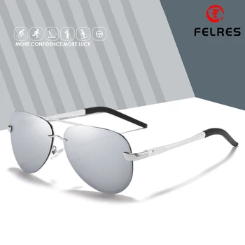 FELRES Sport Polarizati fără ramă de ochelari de Soare Pentru Barbati Femei Aluminiu Templu în aer liber Conducere Ciclism de Pescuit Acoperire Ochelari F6001