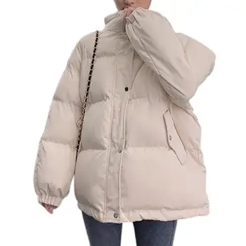 Femei Jacheta de Iarna 2022 Noi Îngroșa Cald Hooded Parka coreean Solid Sacou Feminin de Moda Chic Uza