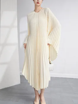 Femei Miyake nou high-end neregulate externe stil bat rochie cu maneci supradimensionate fusta