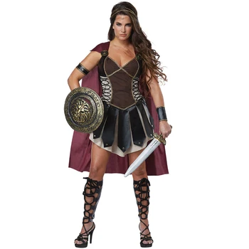 Femeile Adulte Roman Printesa Xena Gladiator Costum De Halloween Petrecere De Carnaval Spartan 300 De Războinici Soldat Cosplay Costum