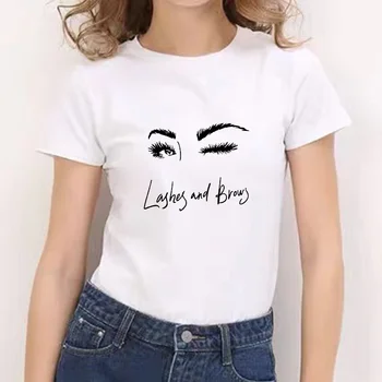 Femeile Grafic Spranceana Tema de Imprimare de Moda anilor ' 90 Drăguț Acuarelă Maneci Scurte Doamna Haine Topuri Teuri de Imprimare de sex Feminin Tricou T-Shirt