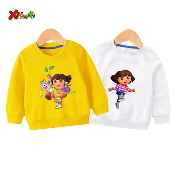 Fetita Jachete 2021 toamna copii tricou de Bumbac, Hanorace Copii drăguț Haine cu Maneca Lunga fată copilul jachete 6T