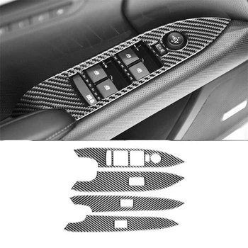 Fibra de Carbon geamurilor Comutator Capac Panou Ornamental Fereastra de Ridicare Panou Comutator Capac Pentru Cadillac XTS 2013-2018 Accesorii