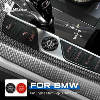 Fibra de Carbon pentru BMW X5 Z4 Seria 3 G20 G05 G07 G14 G15 G29 Accesorii Interioare Auto Buton de Pornire a Motorului Dispozitiv de Aprindere Autocolant