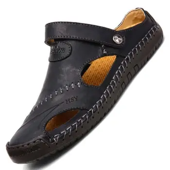 Fierbinte de Vară Clasic Sandale Barbati din Piele Moale Respirabil Pantofi de Designer Plaja Roman Brand Sandale Barbati, Sandale, Papuci