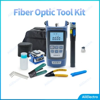 FIERBINTE Fibra Optica Kit de Instrument FC-6S Fiber Cleaver și Putere Optică Metru 1MW Visual fault Locator Sârmă stripteuză CFS-2 transport gratuit