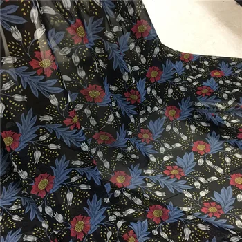 Flori Elegante material Șifon scadere respirabil eșarfă bluza DIY meșteșug tesatura 1 curte