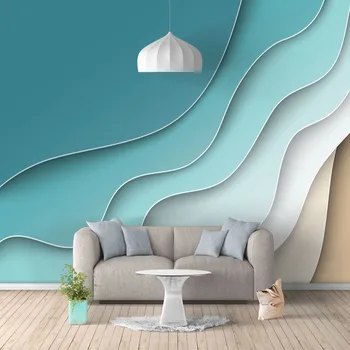 Fotografie Tapet Modern Stil Nordic 3D Abstract Linie picturi Murale Camera de zi Dormitor Art Decor de Perete de Fundal Pânză gazete de Perete