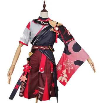 Genshin Impact Kaedehara Kazuha Cosplay Adult Unisex Costume Set Pelerina De Top, Pantaloni, Accesorii Pentru Costum Petrecere De Halloween Prop