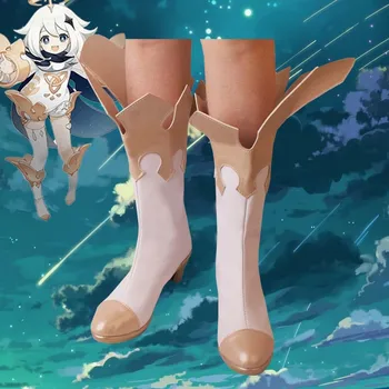 Genshin Impact Pentru Pantofi din Piele Pu Confortabil și Extrem de Restaurat Paimon Cosplay Cizme Joc Tema Anime Joc de Rol