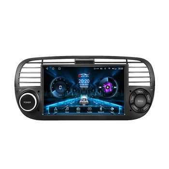Gerllish Android Pentru Fiat 500 Navigare GPS de Culoare Alb/negru Masina dvd Player DSP Multimedia Aux stereo unitatea de Cap