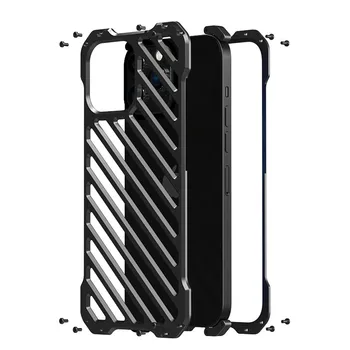 Gol Super Cool Design Rezistent La Șocuri Armura Din Aliaj De Aluminiu De Metal Pentru Iphone 14 13 12 Pro Max Plus Capac Spate Protector Caz
