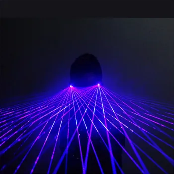 GP04 Violet albastru fascicule laser ochelari dj luminat ochelari robot de om de performanță etapă poartă bal dans costume petrecere bar