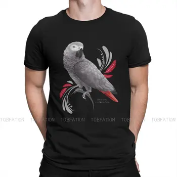 Gri African Clasic O de Gât Tricou Papagal de Animale din Bumbac Classic T Shirt Om Haine Noi de Design Fierbinte de Vânzare