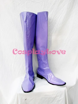 Gundam Seed Gihren Zabi Violet Cosplay Pantofi Cizme Realizate manual Personalizat-a făcut Pentru Halloween, Crăciun CosplayLove