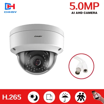 H. 265 5MP Supraveghere CCTV aparat de Fotografiat Vandalism 5MP Camera HD de Mișcare de Detectare a Feței IR Viziune de Noapte Mare Dome AHD