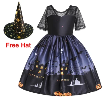 Halloween Pentru Copii Fata Cosplay Costum Pentru Copii Imbracaminte Pentru Copii De Vampir Dovleac Rochii De Petrecere De Halloween, Joc De Rol Rochie