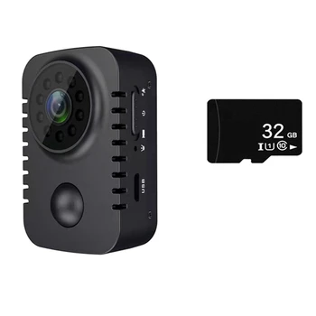 HD Mini Corpul Camera 1080P Buzunar Securitate Viziune de Noapte Cam Pentru Masina de Așteptare PIR Video Recorder Cu TF Card de 32G