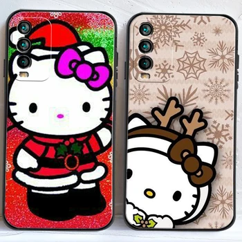 Hello Kitty de Craciun Cazuri de Telefon Pentru Xiaomi Redmi Nota 9 7A 9A 9T 8A 8 2021 7 8 Pro Nota 8 Nota 9 9M Coque Moale TPU Carcasa