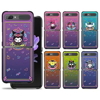 Hello Kitty Kuromi Carte de Magie Caz de Telefon Pentru Samsung Galaxy Z Flip 4 Z Flip3 5G Shell pentru Galaxy Z Flip PC Greu Capacul