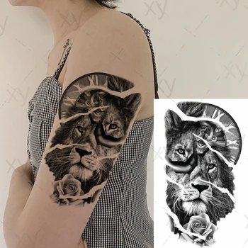 Impermeabil Tatuaj Temporar Autocolant Rupt Roman Bell Leu Floare Trandafir Ins Art Înapoi Burta Fals Tatuaj Flash Tatuaj pentru Femei Barbati