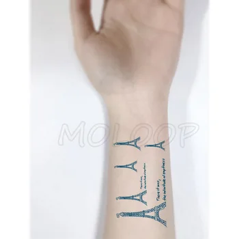 Impermeabil Tatuaj Temporar Autocolante Tatuaj cu Turnul Eiffel Dimensiuni Mici Tatuaj Flash Autocolant Tatuaj Tatuaje False pentru Om Fata de Femei