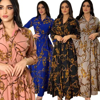 Indian Rochie Femei Abaya Orientul Mijlociu Musulman Kebaya Retro cu Maneci Lungi din Dantela-up arabă Plus Dimensiunea Rochie Lunga Inflorata Caftan Arabi