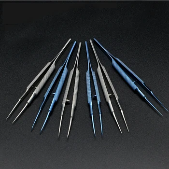 Instrumentelor oftalmologice micro titanium din aliaj de instrumente subliniat plastic pensete linie dreaptă cot 0,15 mm
