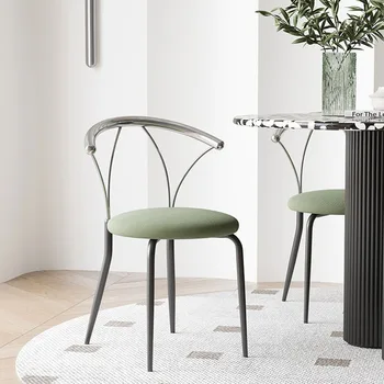 Italiană Unghii Scaun Nordic Scaune de Lux din Oțel Inoxidabil Cadru Sufragerie Scaune Moderne Glamour Confortabil Mobilier pentru Casa