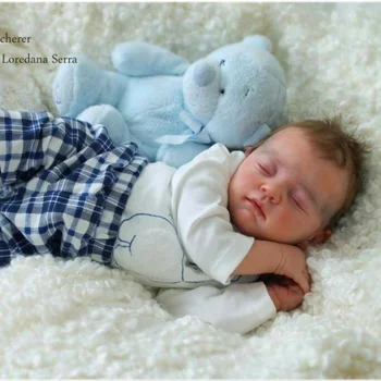 Jamie Închise Ochi de Papusa Kit de 19 Inch Bebe Renăscut Baby Gol Nevopsite Neterminate DIY Jucărie Mucegai