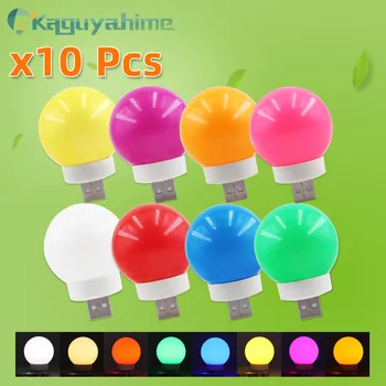 =(K)= 10buc USB Plug Lampa de Carte Lămpi Calculator de Putere Mobil de Încărcare LED-uri de Protecție a Ochilor Lumină de Lectură Mici, Rotunde de Lumină