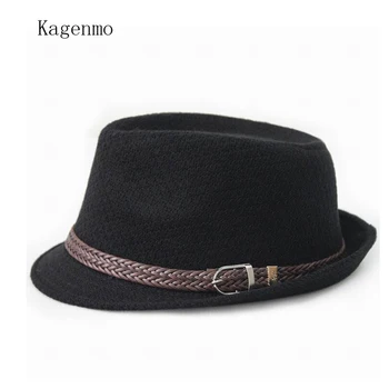 Kagenmo de sex masculin Britanic de jazz pălărie de sex feminin capac de recreere gros caldă de toamnă și de iarnă fedora 5color 1buc brand nou sosiți