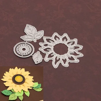 Kawaii Floarea-soarelui Tăiere de Metal Moare DIY Scrapbooking Mor Decupaj Petrecere de Nunta Ambarcațiuni Card de Relief a Face Decor Șabloane