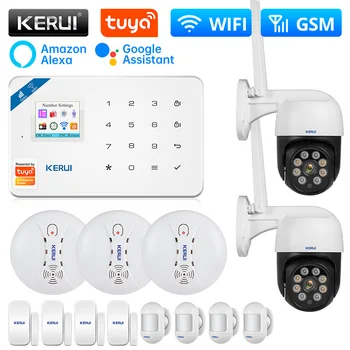 KERUI W181 Sistem de Alarma GSM WIFI Tuya Smart Home Security Support Alexa Senzor de Mișcare Detector Senzor de Usa