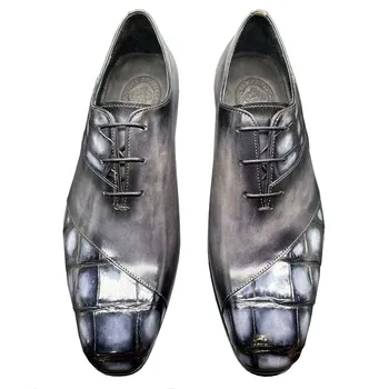 KEXIMA chue new sosire barbati pantofi barbati pantofi eleganți bărbați pantofi din piele de crocodil de culoare freca